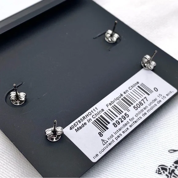 NWT Coach Signature C & Stone Stud Earrings Set - Picture 12 of 15